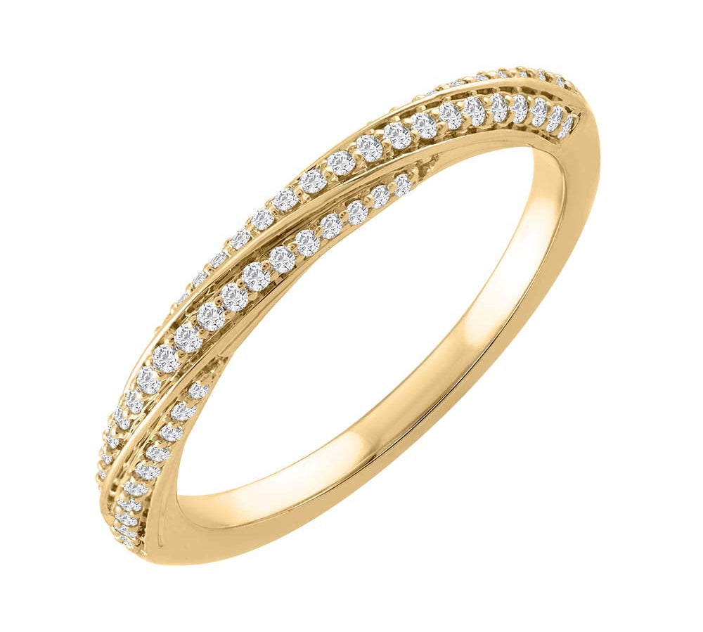 1/5 Carat Diamond Wedding Band Ring in Gold
