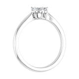 1/4 Carat Prong Set Diamond Cluster Ring Band in Gold - IGI Certified