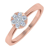 0.15 Carat Cluster Prong Set Diamond Ring in Gold - IGI Certified