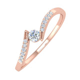 0.14 Carat Diamond Engagement Ring Band in Gold