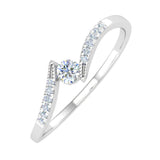 0.14 Carat Diamond Engagement Ring Band in Gold