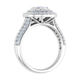 1 Carat Cushion Shape Halo Diamond Engagement Ring in Gold - IGI Certified