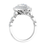 3/4 Carat Drop Shaped Prong Set Diamond Ring in Gold