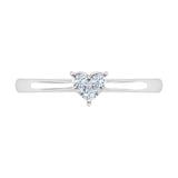 0.15 Carat Heart Shaped Diamond Ring in Gold - IGI Certified